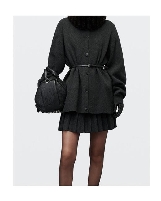 Alexander Wang Black Belted Cardigan