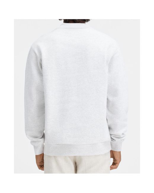 Jacquemus White Logo Patch Crewneck Sweatshirt for men