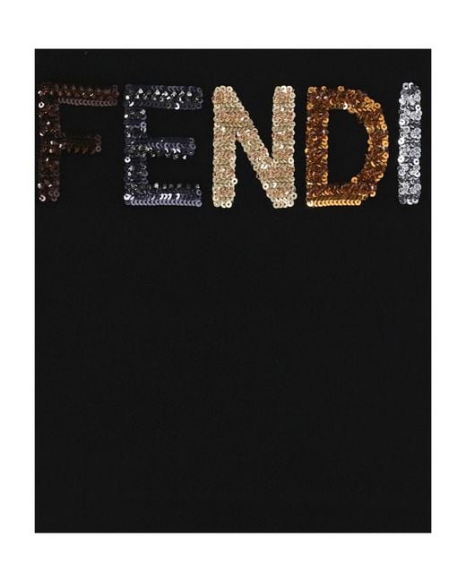 Fendi Black Sleeveless Tops