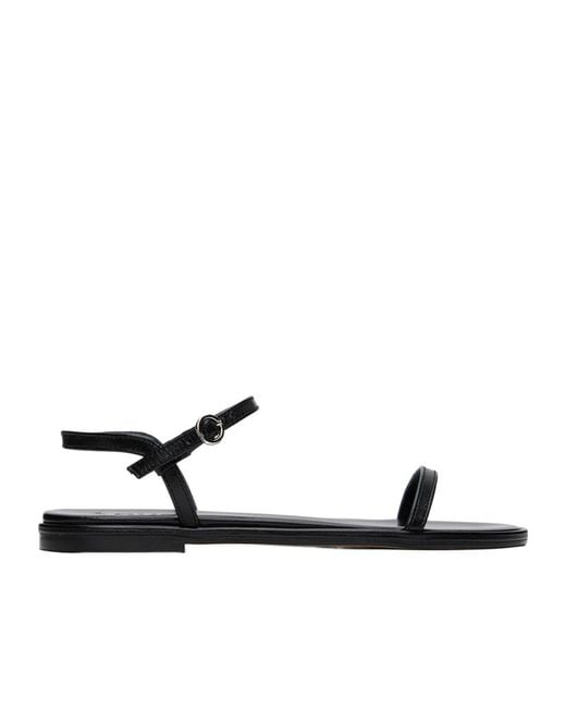 Aeyde White Nettie Flat Sandals