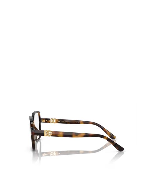 Dolce & Gabbana White Eyewear Square Frame Glasses
