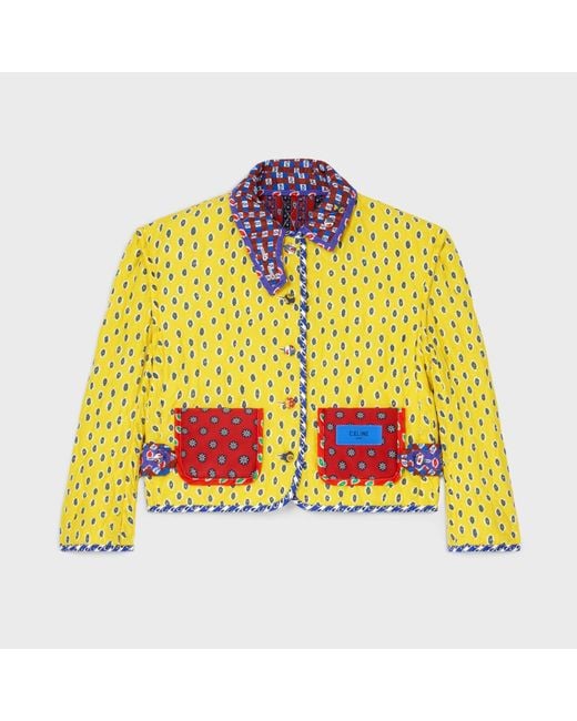 Céline Red Patchwork Jacket