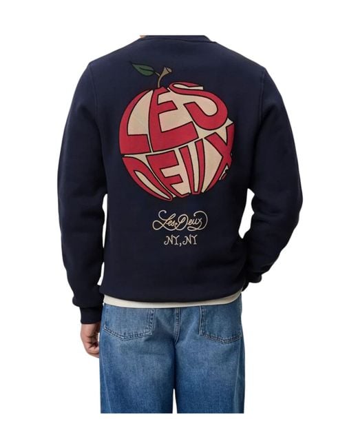 Les Deux Blue Long-Sleeve Sweatshirt for men