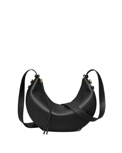 Tory Burch Black Romy Half Moon Zipped Shoulder Bag