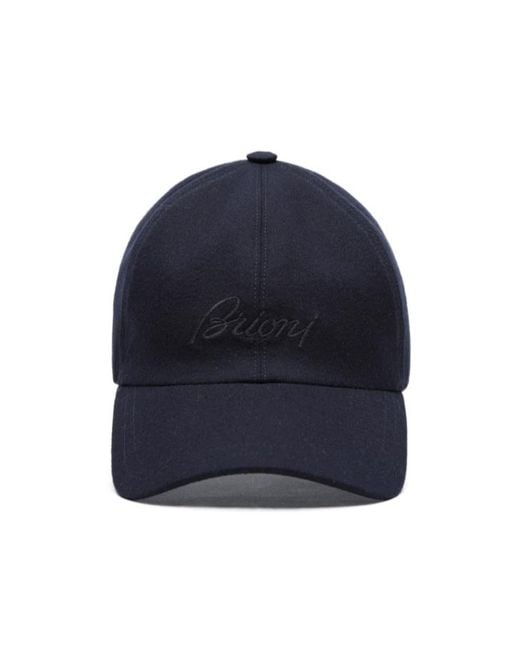 Brioni Blue Embroidered-Logo Baseball Cap for men