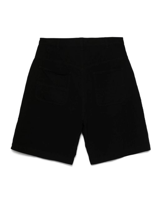 Junya Watanabe Black Pleated Bermuda Shorts for men