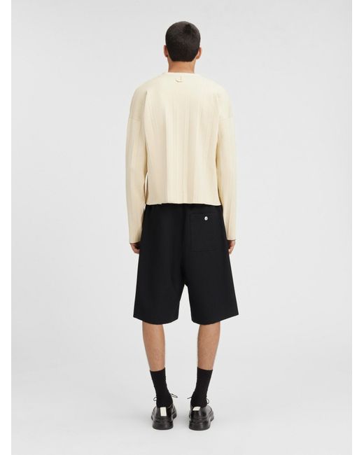 Jacquemus Natural Pleated Cardigan for men