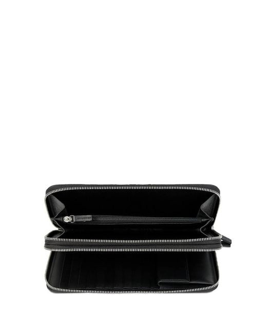 Ferragamo Black Zippered Long Wallet