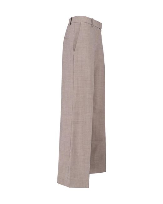 Frankie Shop Gray Brickell Wide-Leg Pants