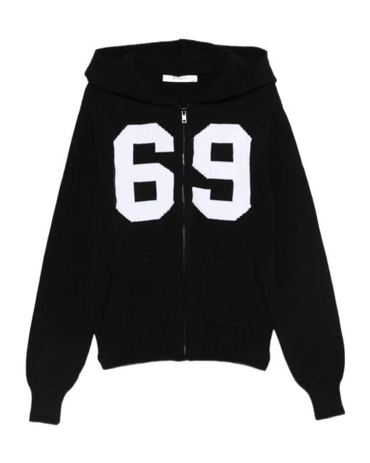 GIMAGUAS Black Zipper Cardigan for men