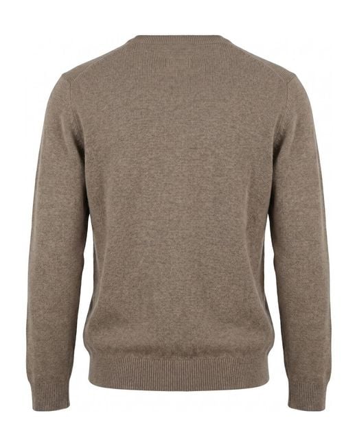 Drumohr Brown Long-Sleeved Sweater for men