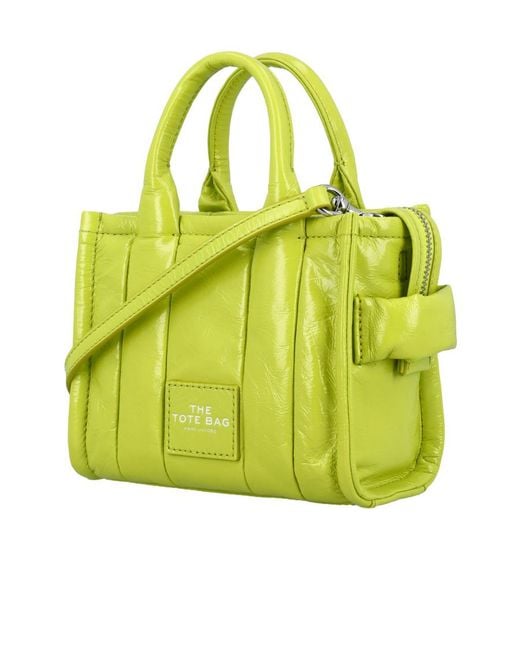 Marc Jacobs Yellow Micro The Crinkle Tote Bag