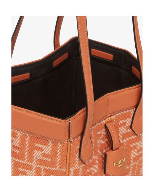 Fendi White Ff Pattern Mini Tote