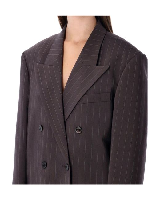 Magda Butrym Gray Long-Sleeved Suit Jacket
