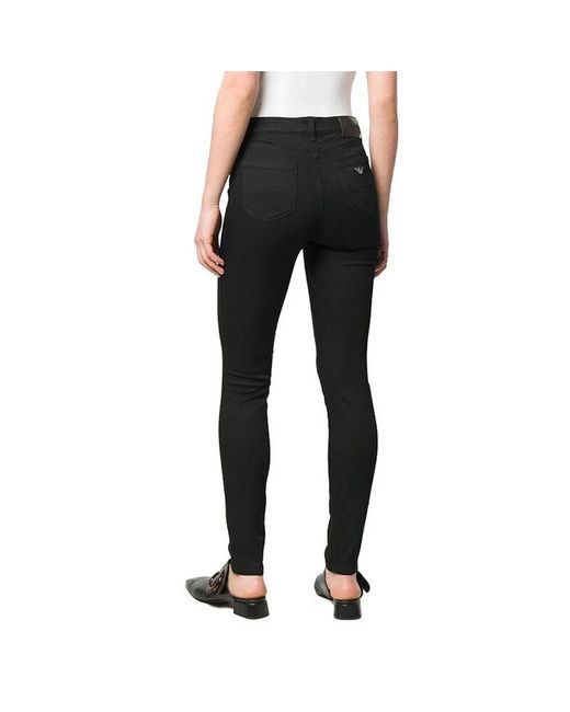 Emporio Armani Black Logo Denim Pants
