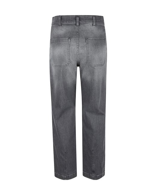 Eleventy Gray Cropped Jeans