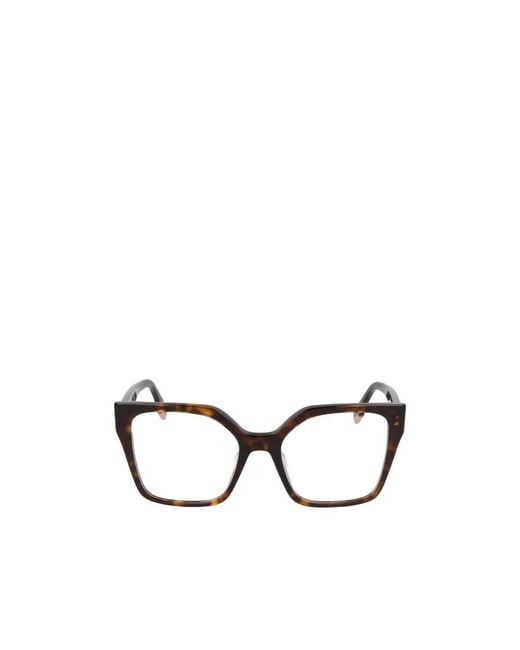 Fendi Metallic Eyewear Square Frame Glasses for men