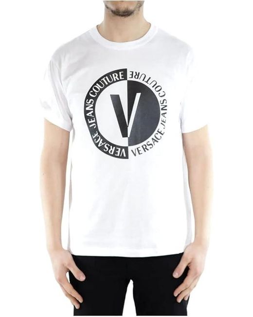 Versace Jeans White Item O-Neck Short-Sleeved T-Shirt for men