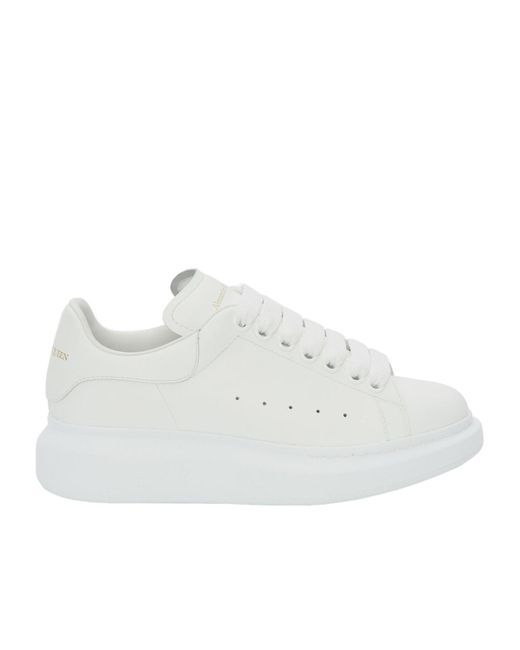 McQueen White Oversized Lace-Up Sneakers