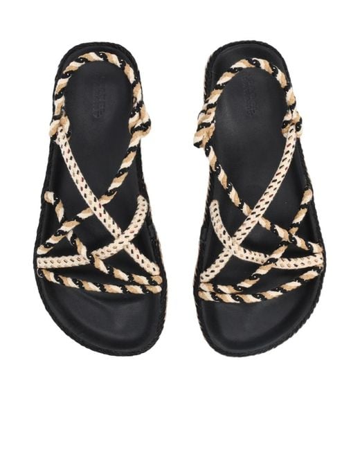 Isabel Marant Brown Kitza Rope Flat Sandals