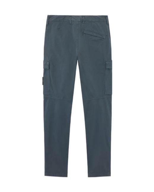 Stone Island Blue Regular-Tapered-Fit Cargo Trousers for men