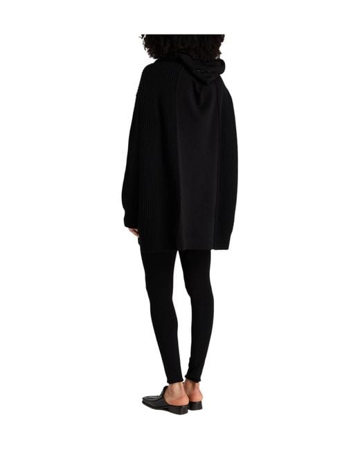 MM6 by Maison Margiela Black Knitted Coat