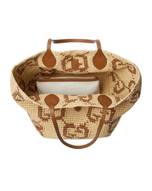 Gucci Natural Small Gg Tote Bag