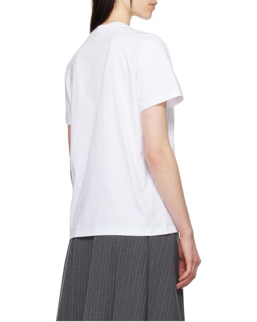 Ganni White Cherry Printed Crewneck T-Shirt