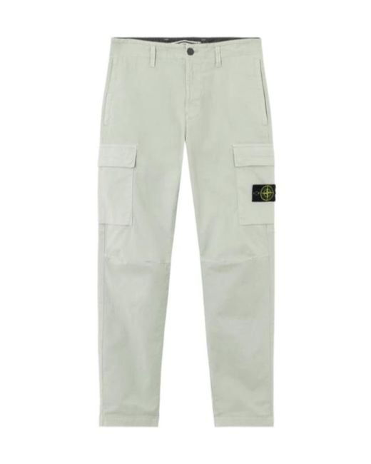 Stone Island Gray Tapered Cargo Trousers for men