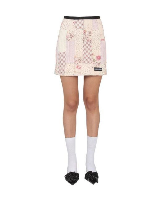 MARINE SERRE White Logo Skirt