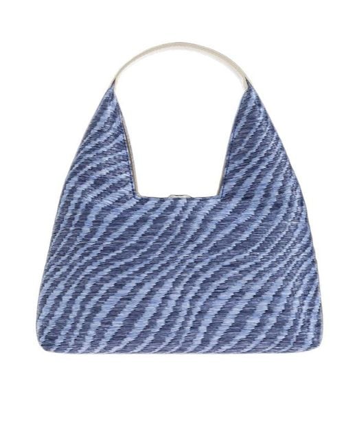 Marni Blue Trapeze Wavy Mini Tote Bag