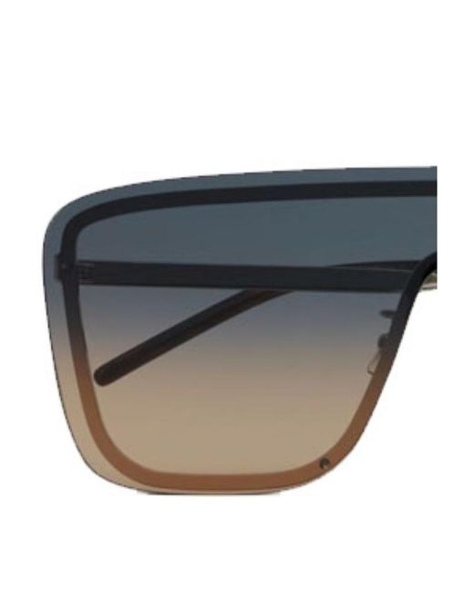 Saint Laurent Blue Sl364 Mask Sunglasses