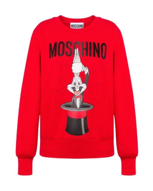Moschino Red Bugs Bunny Print Sweatshirt