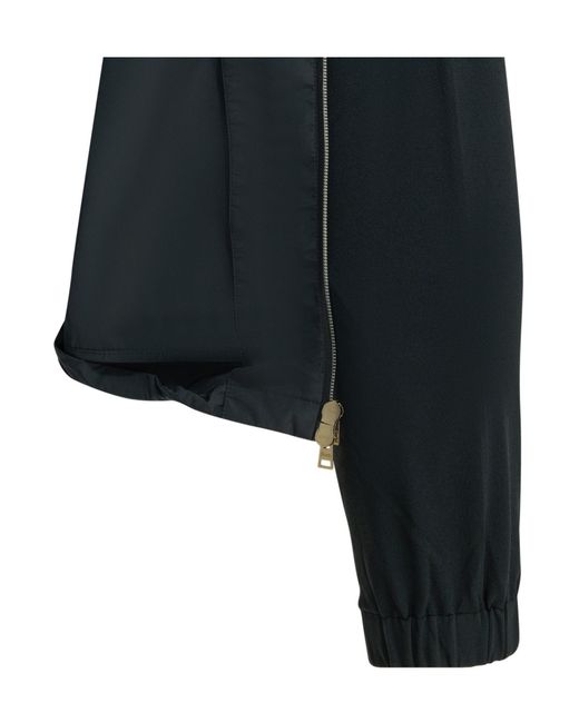 Herno Black Zip-Up Relaxed Fit Jacket