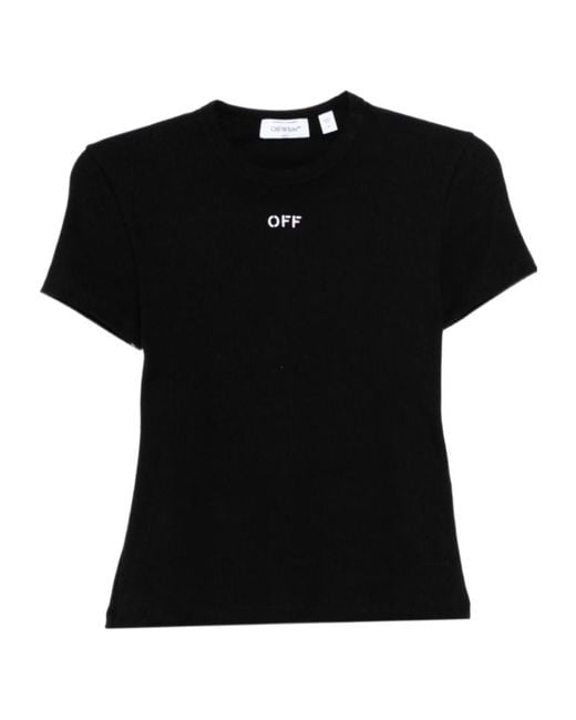Off-White c/o Virgil Abloh Black Off Stamp Ribbed T-Shirt