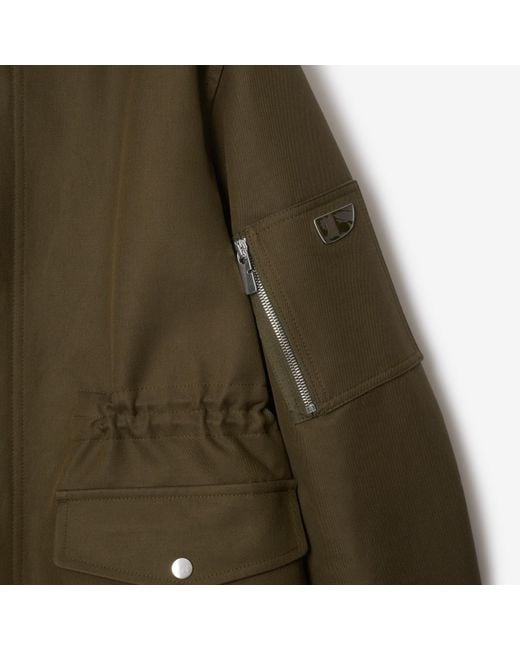 Burberry Natural Long Sleeved Faux Fur Hooded Parka