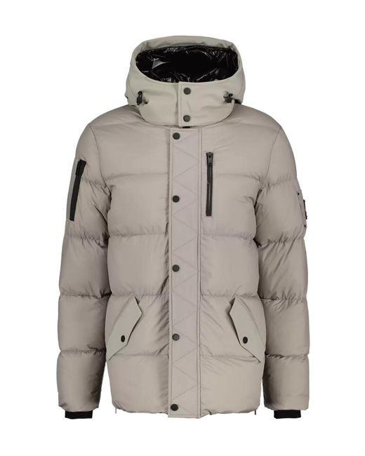 Moose Knuckles Gray Everest 3Q Hooded Padded Jacket for men