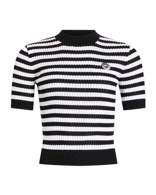 Patou Black Stripe Ribbed Knitted Sweater