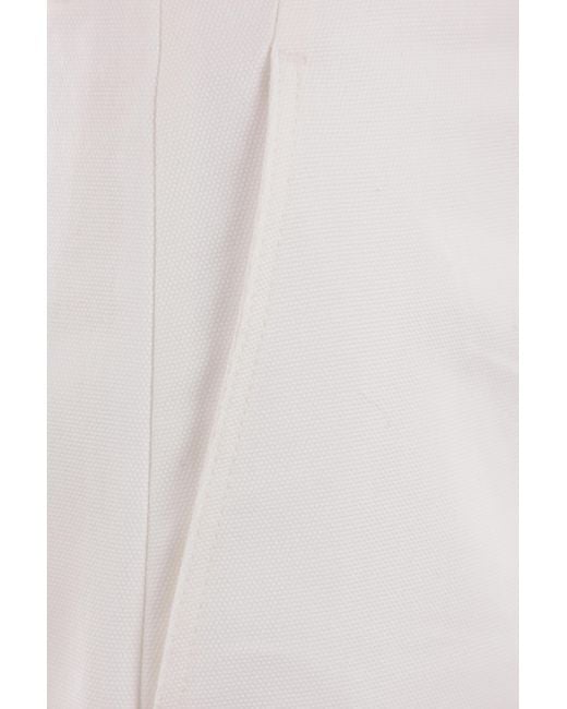 Thom Browne White Rwb Stripe Wide-Leg Trousers