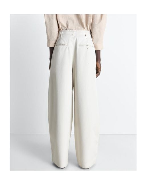 Lemaire White Wide Leg Chino Trousers