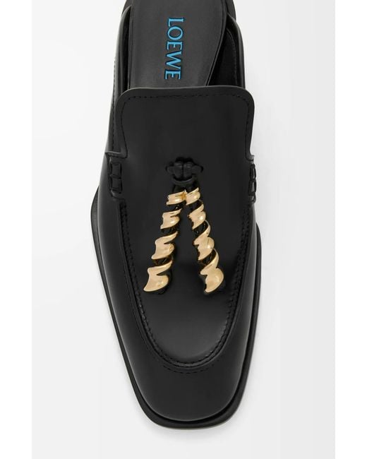 Loewe Black Edge Loafer Mules
