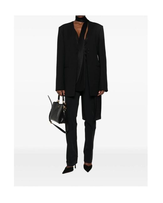 Elisabetta Franchi Black Pressed-Crease Trousers