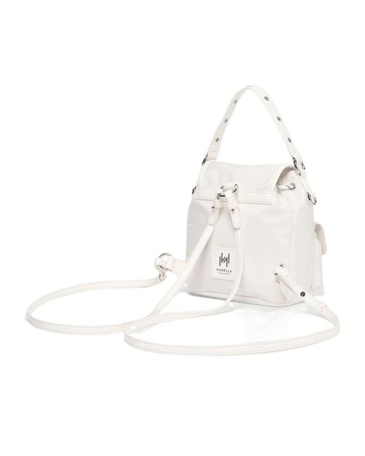 Marella White Small Backpack