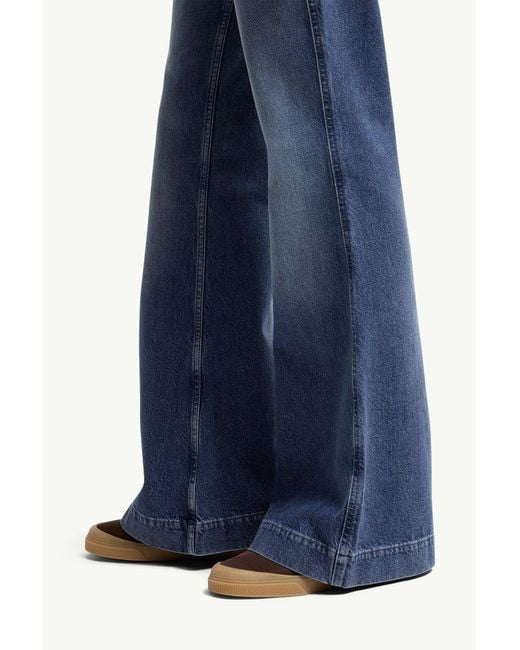 Moncler Blue Flared Leg Jeans