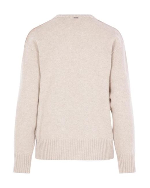 Herno Natural Long-Sleeved Crewneck Jumper