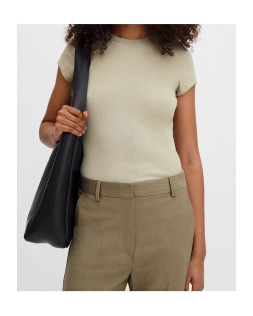 Filippa K Green Slim Ribbed T-Shirt