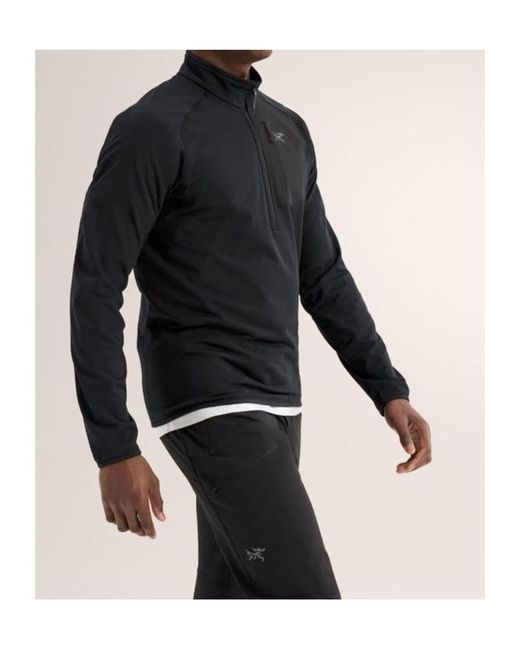 Arc'teryx Gray Delta 1/2 Zipper Collar Sweatshirt for men