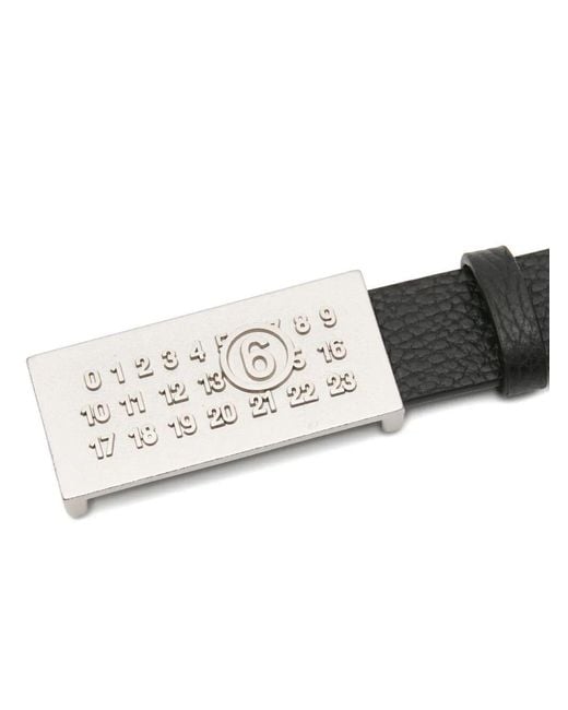 MM6 by Maison Margiela White Numeric Belt for men