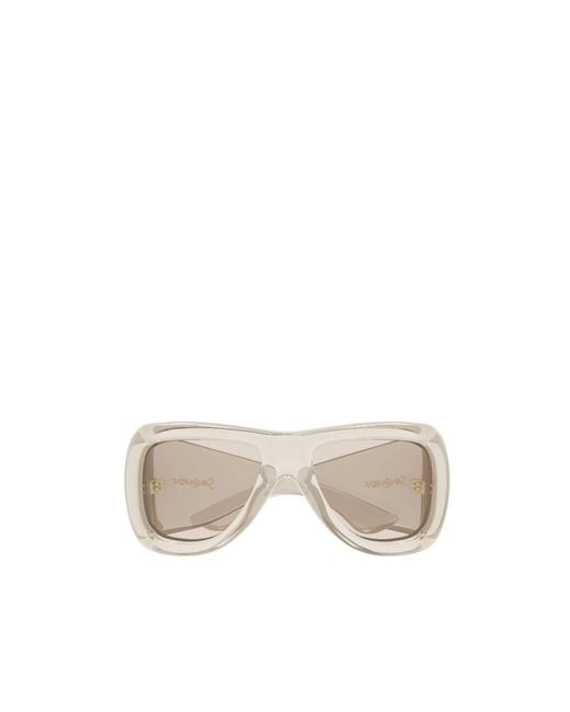 Saint Laurent White Sl 902 Howl Rectangular Sunglasses for men
