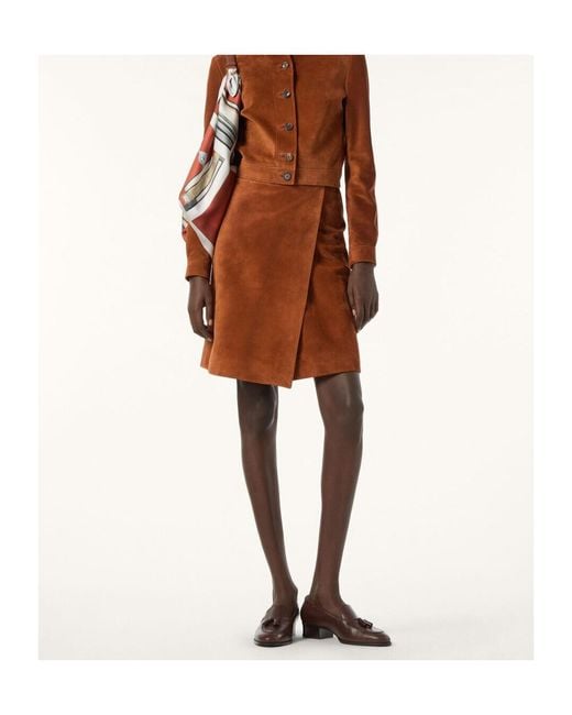 Loro Piana Brown Gala Skirt